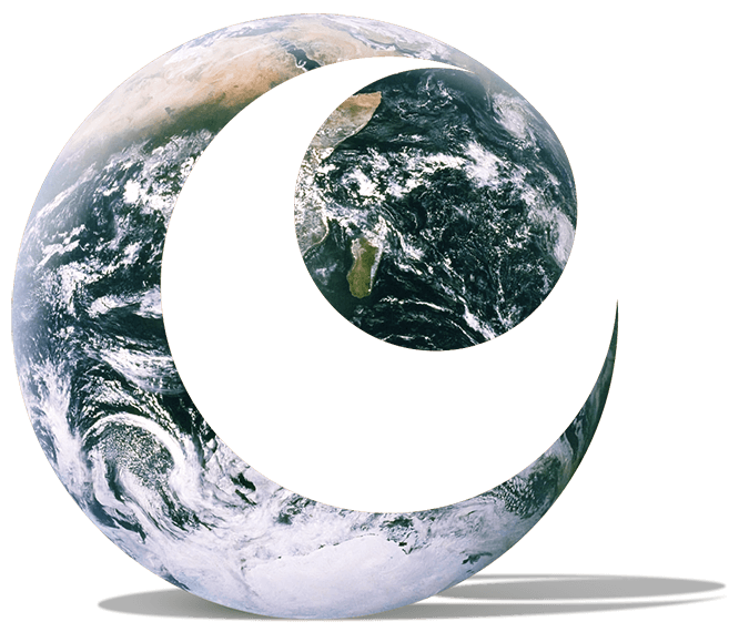 3CW-logo with the Earth as a background